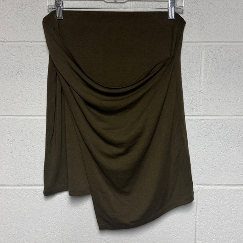 Vince Asymmetrical Skirt in Olive Green